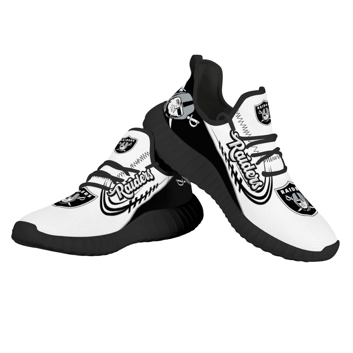 Women's Las Vegas Raiders Mesh Knit Sneakers/Shoes 015